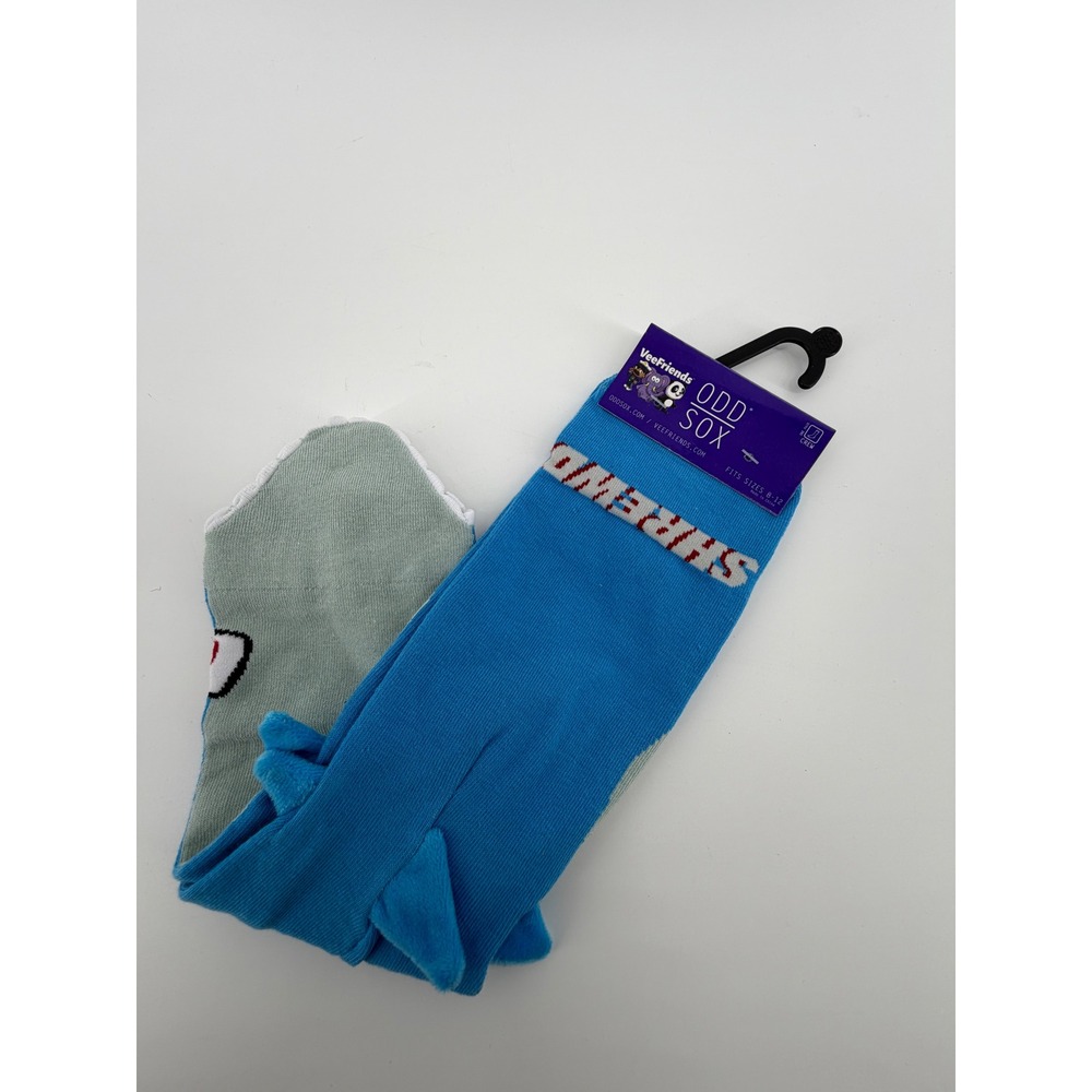 Odd Sox VeeFriends Shrewd Shark Crew Socks Blue Graphic 3D Fins VDPTWE07006X013E